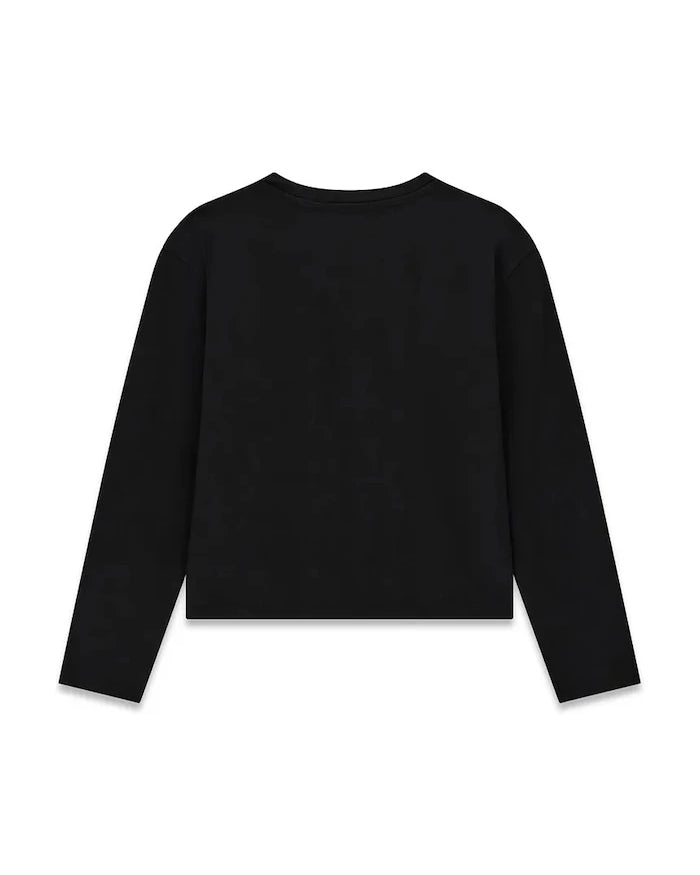 Guess çocuklar için pamuk ve elastan uzun kollu bluz