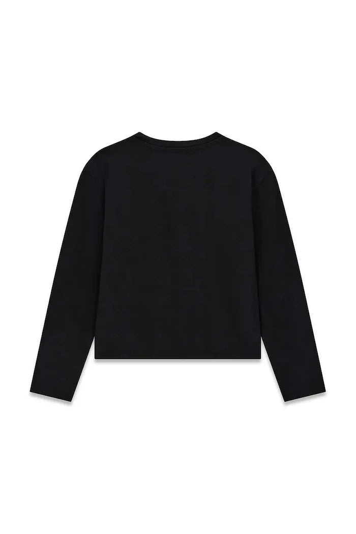 Guess çocuklar için pamuk ve elastan uzun kollu bluz