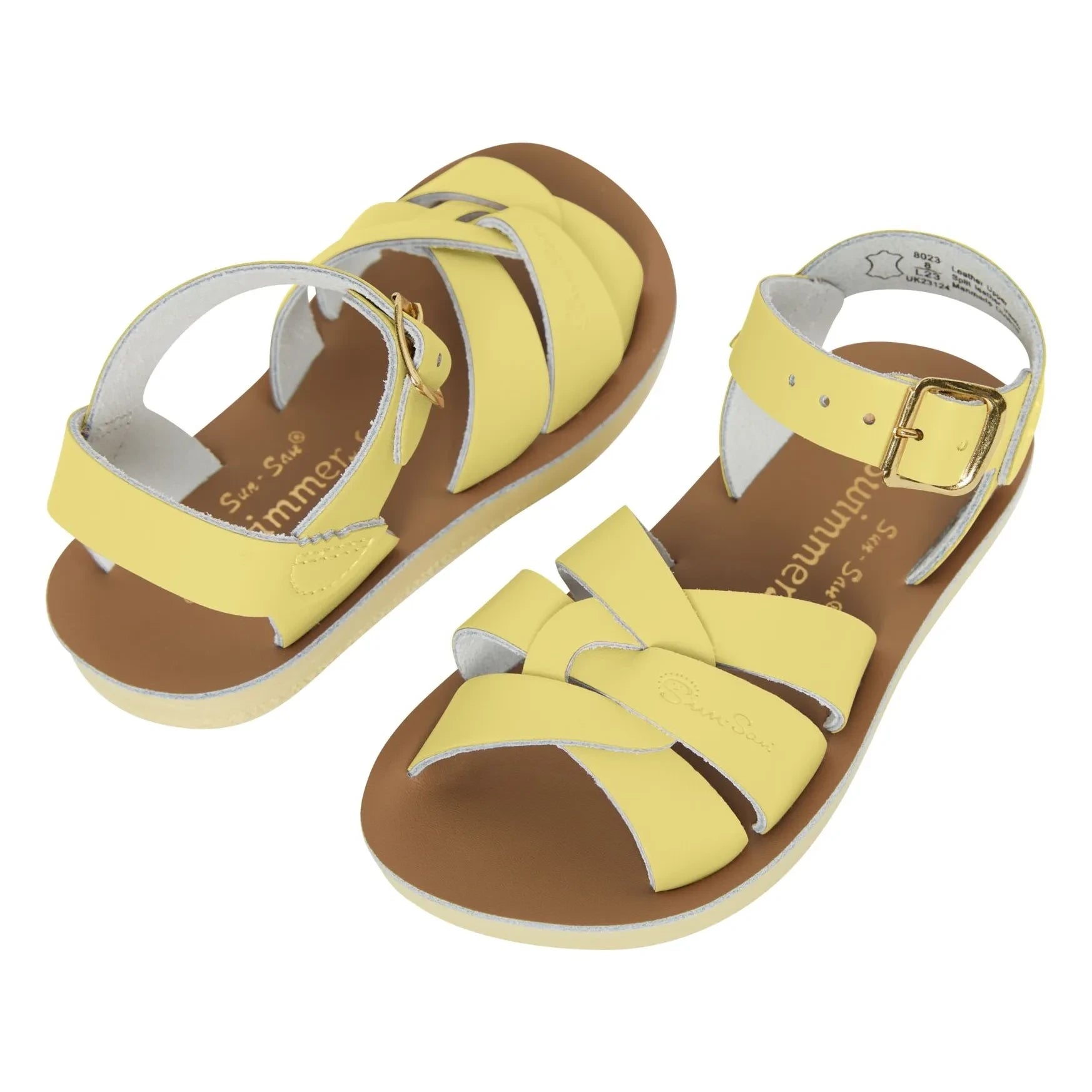 Salt-Water - Waterproof Swimmer Leather Sandals | Pale yellow