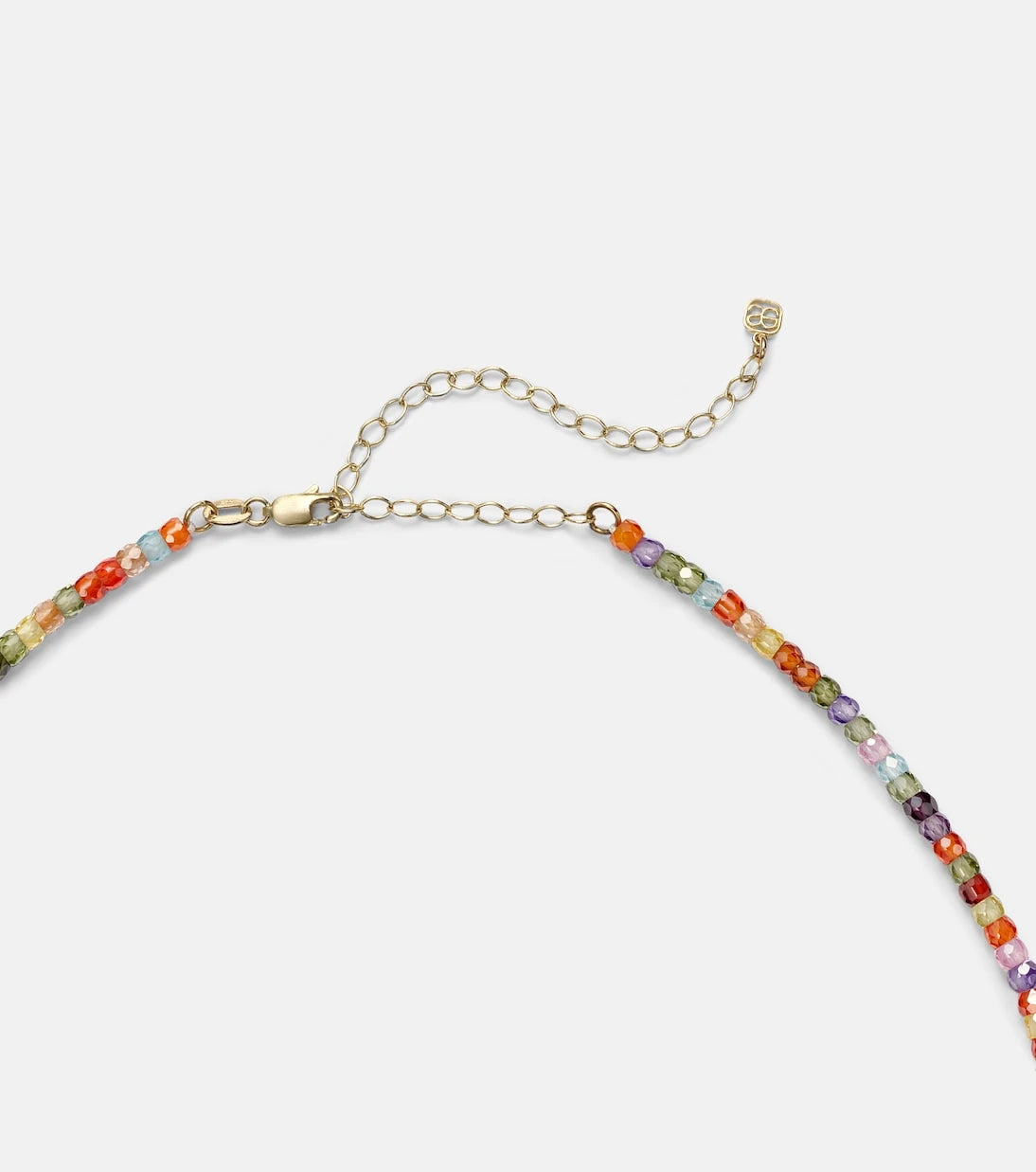 Sydney Evan - Evil Eye 14kt gold beaded necklace with diamonds