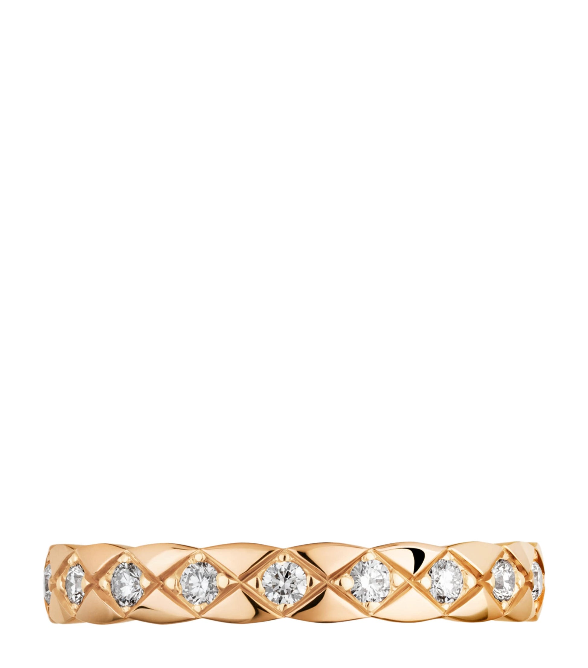 CHANEL Beige Gold and Diamond Coco Crush Ring
