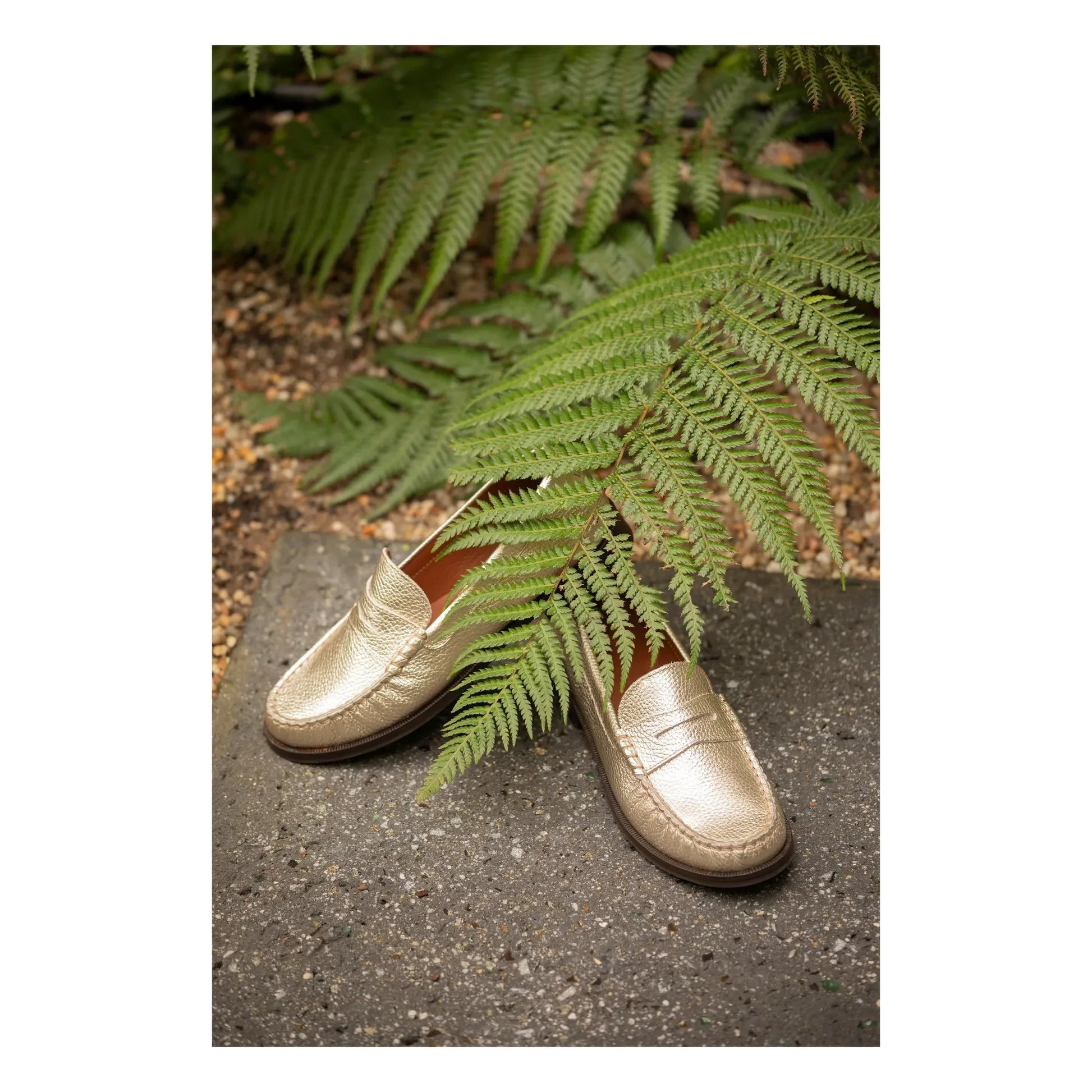 Lachoix - Metallic Penny Loafer | Champagne
