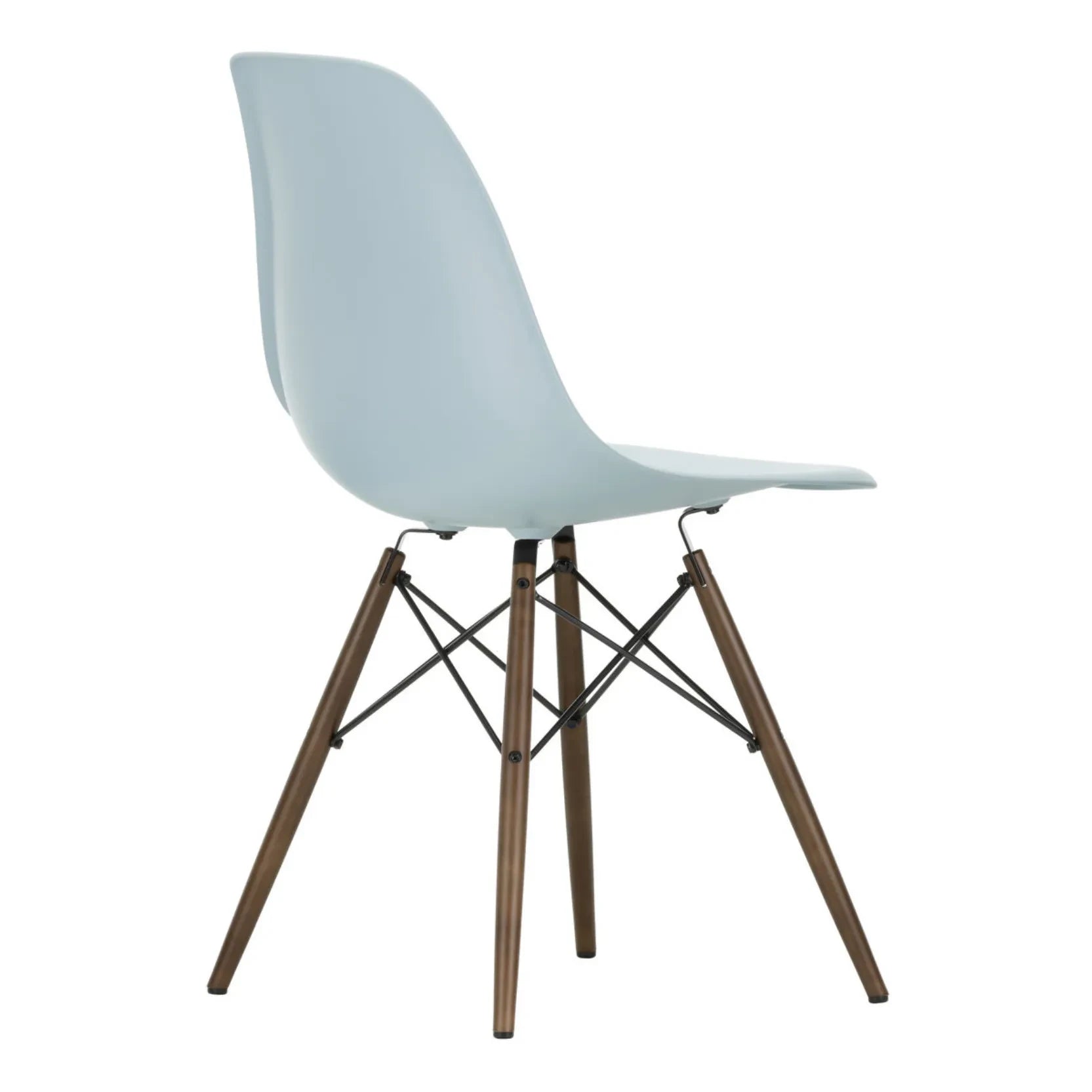 Vitra - DSW plastic chair - maple base - Charles &amp; Ray Eames | Bluish grey