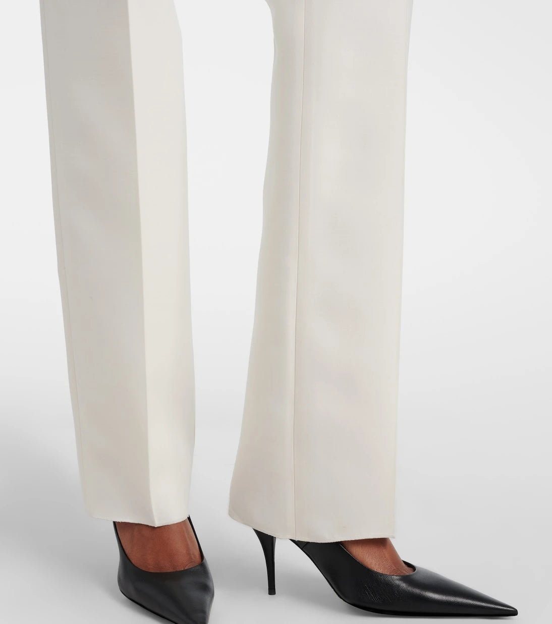 Balenciaga - Yün ve ipek dar kesim pantolon