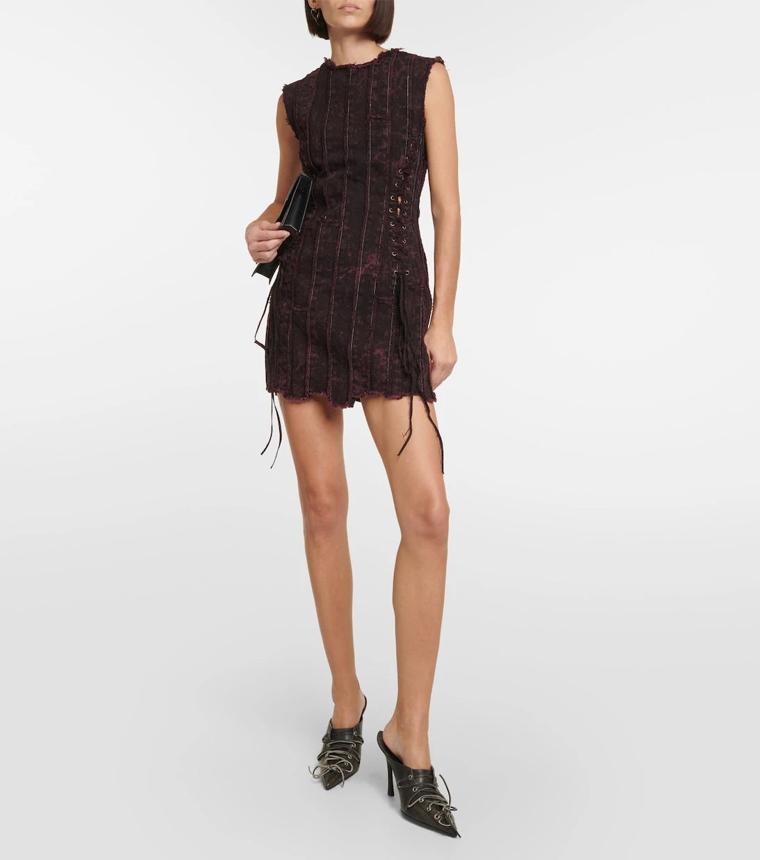 Acne Studios - Denim paneled minidress