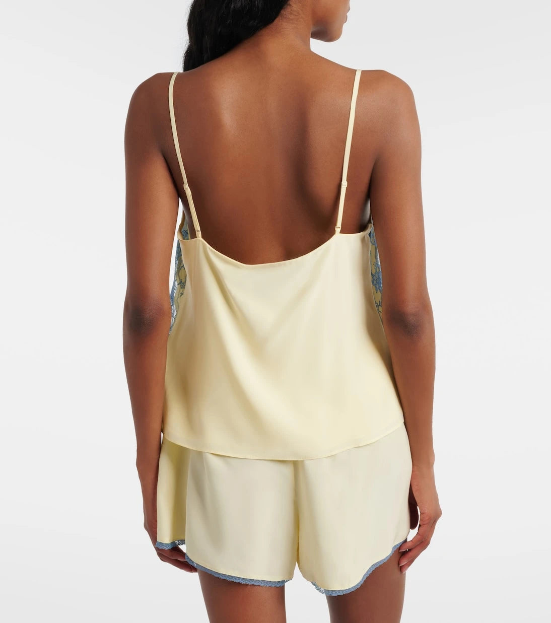 SIR - Lace-trimmed silk camisole
