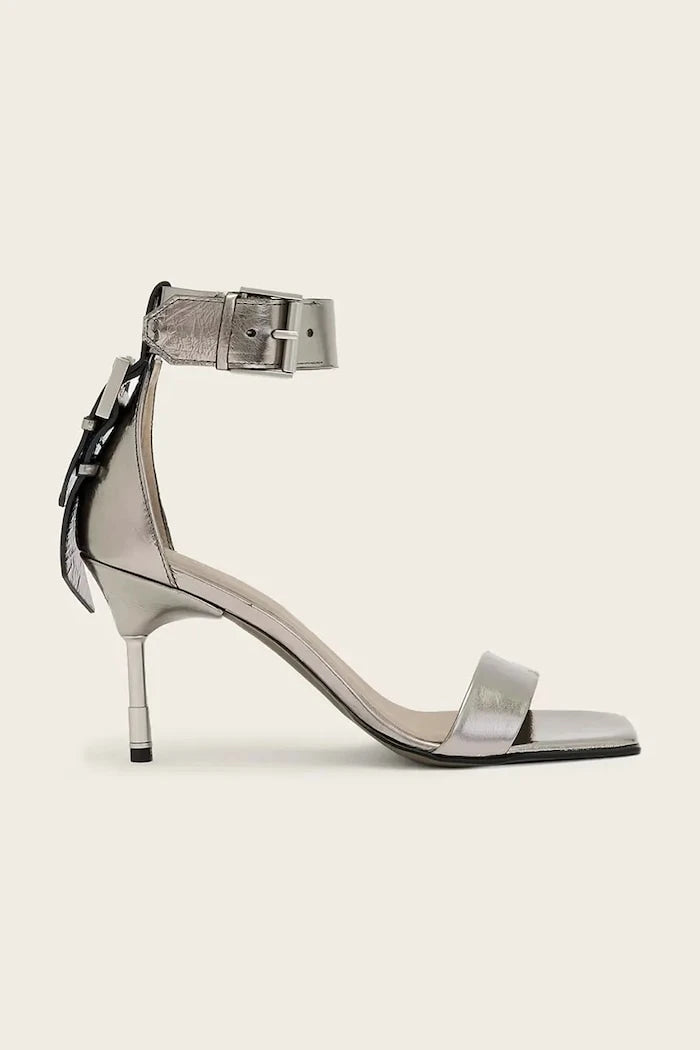 AllSaints Noir Mid Sandal Deri Sandalet