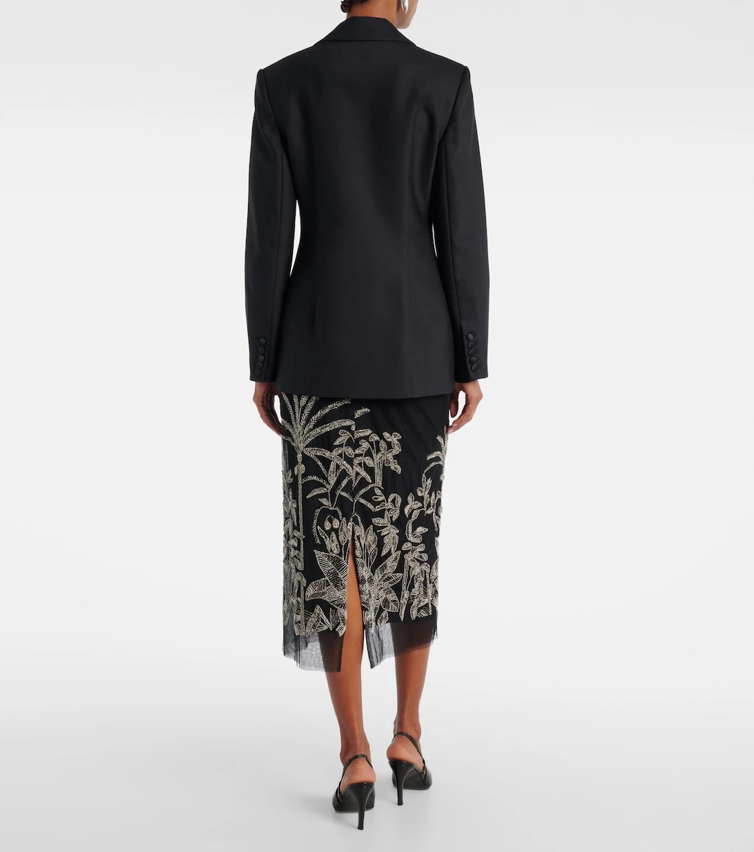Costarellos - Lesia embellished wool-blend blazer