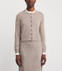 Sandro Paris Brown Wool-Cashmere Cardigan