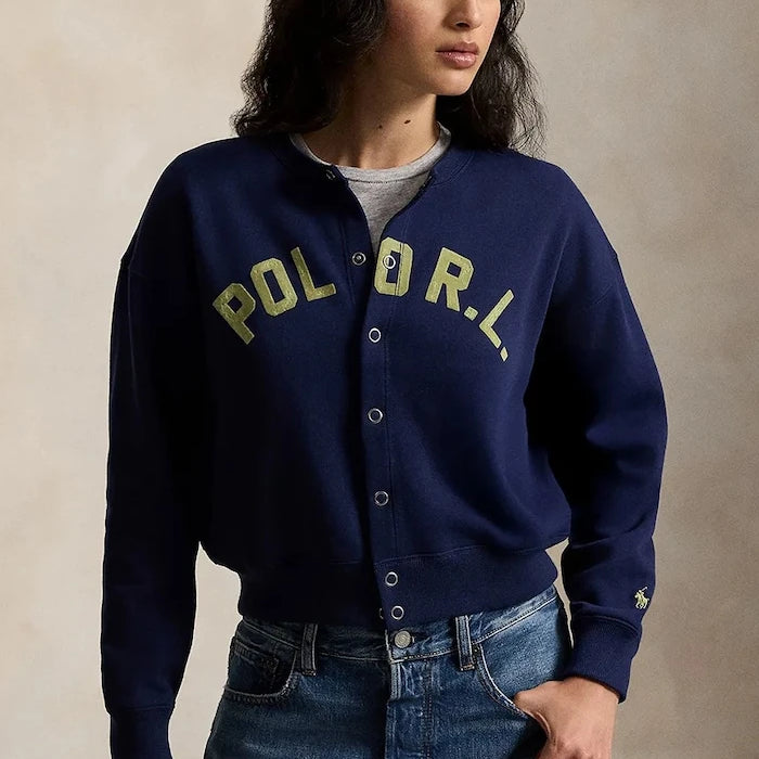 Polo Ralph Lauren fermuarlı kadın sweatshirt pamuklu