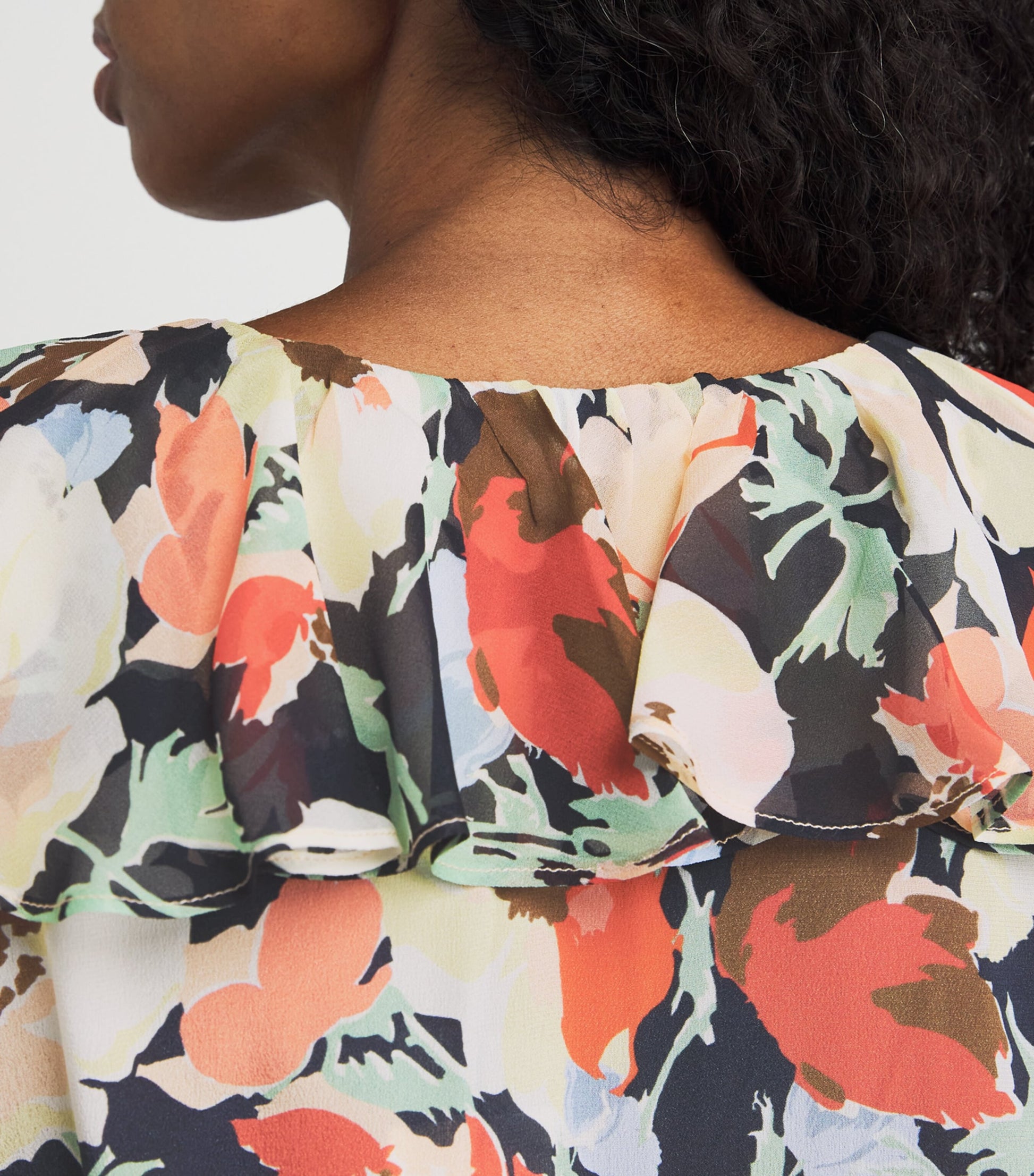 Rixo Navy Silk Floral Grayce Midi Dress