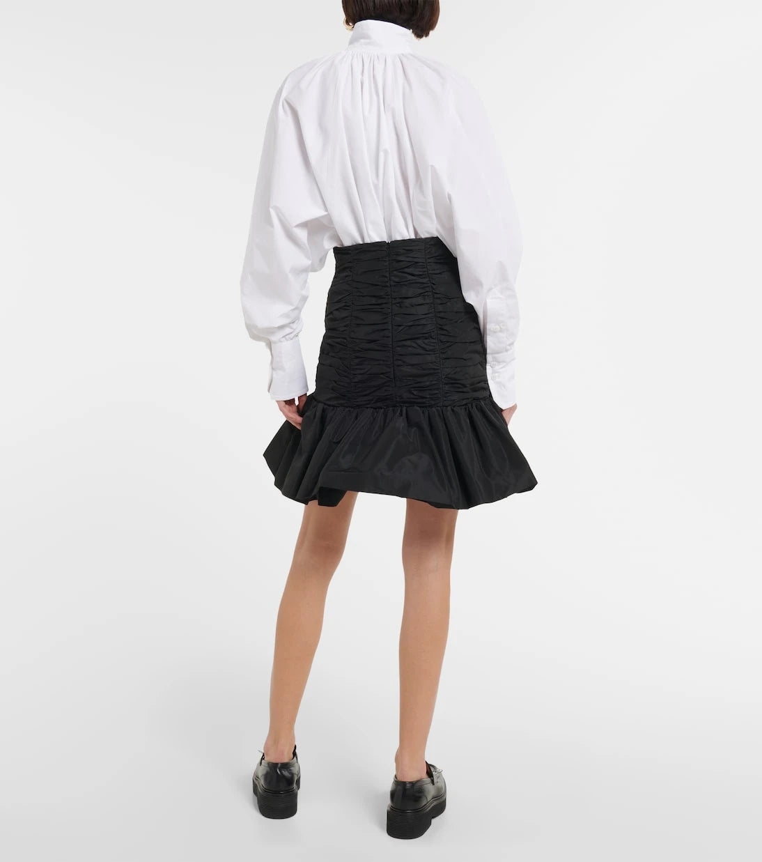Patou - Ruched faille miniskirt