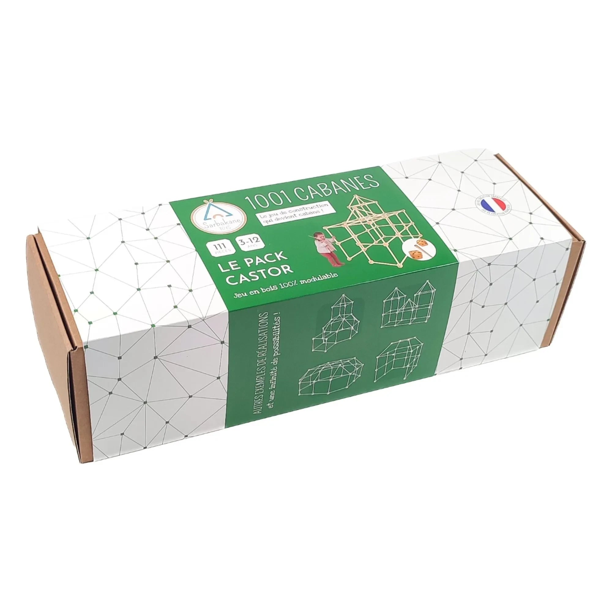 Sarbakane - Cabane à construire - Pack Castor - 111 pieces