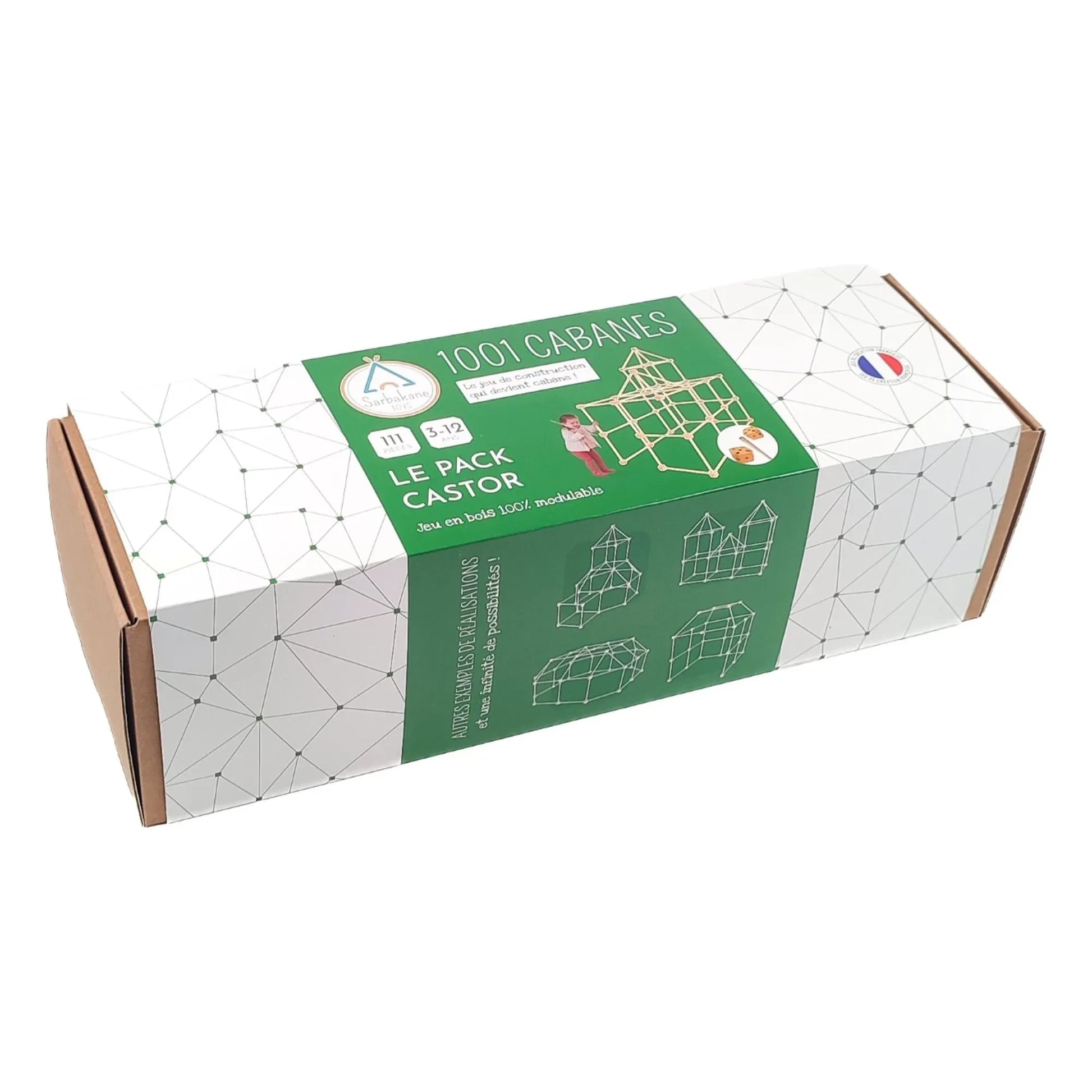 Sarbakane - Cabane à construire - Pack Castor - 111 pieces