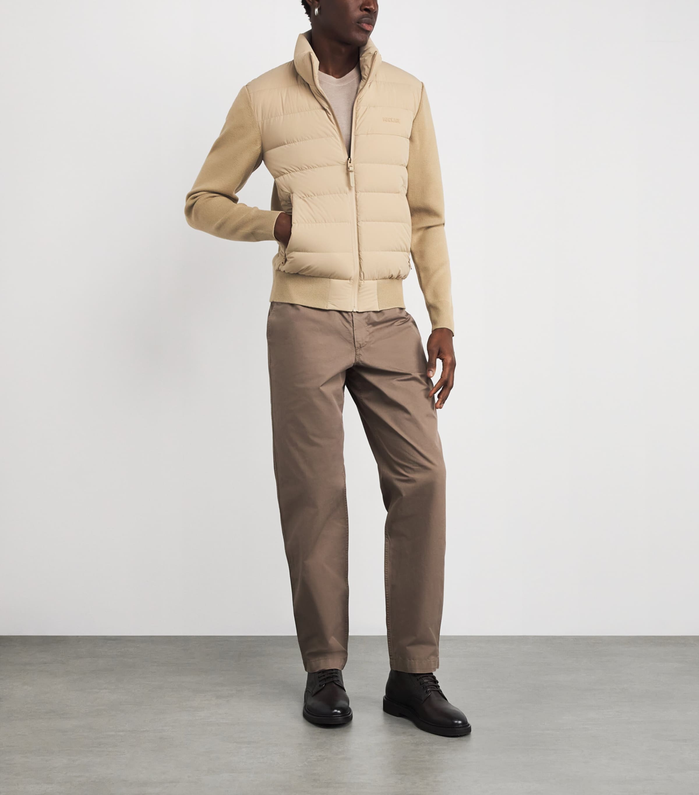 Beige Haney-City Hybrid Down Jacket