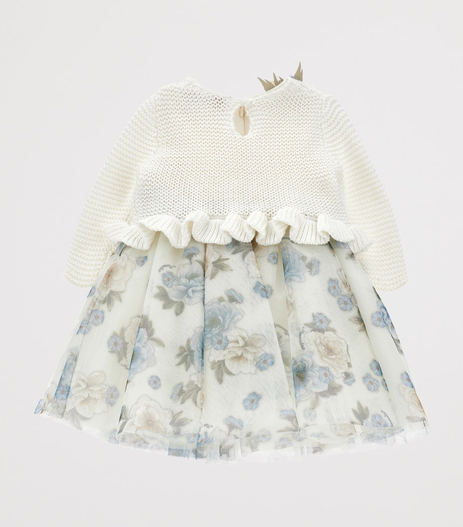 Monnalisa Knitted Floral Dress (3-36 Months)