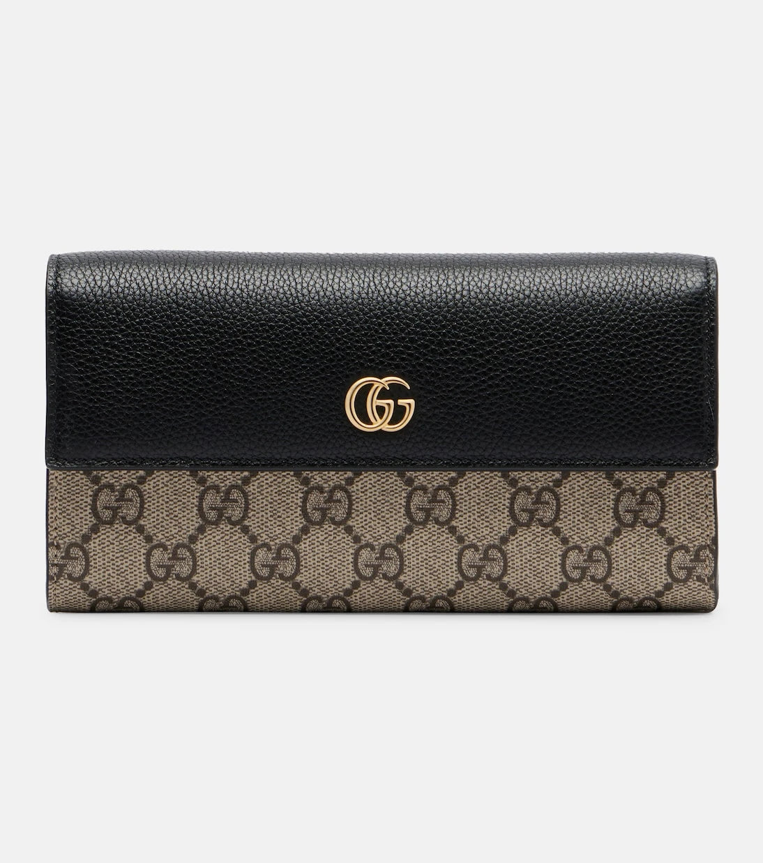 Gucci - GG Marmont leather-trimmed wallet on chain