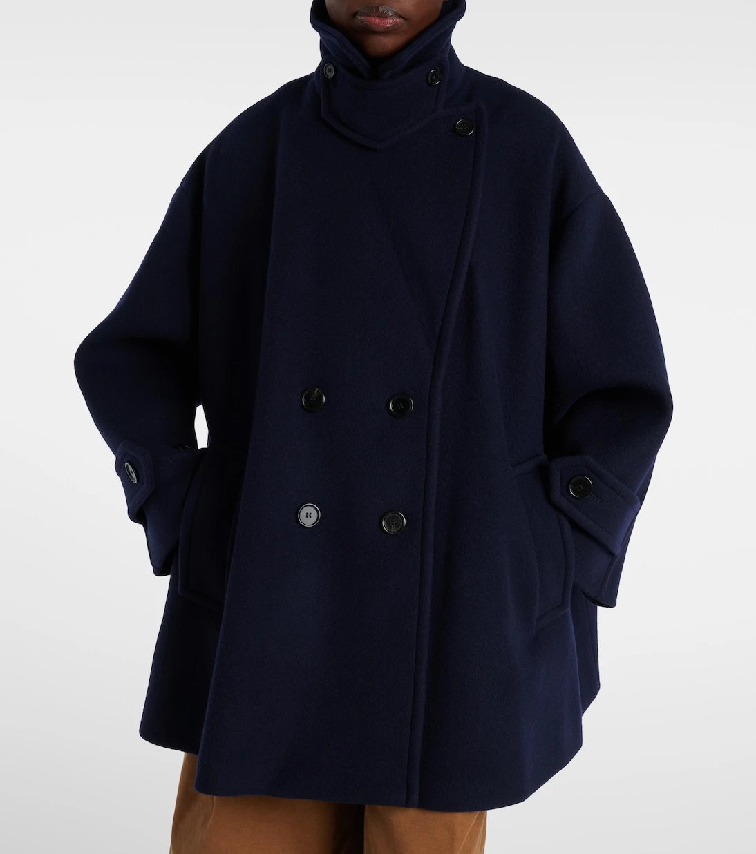 Chloé - Double-breasted oversized wool-blend coat