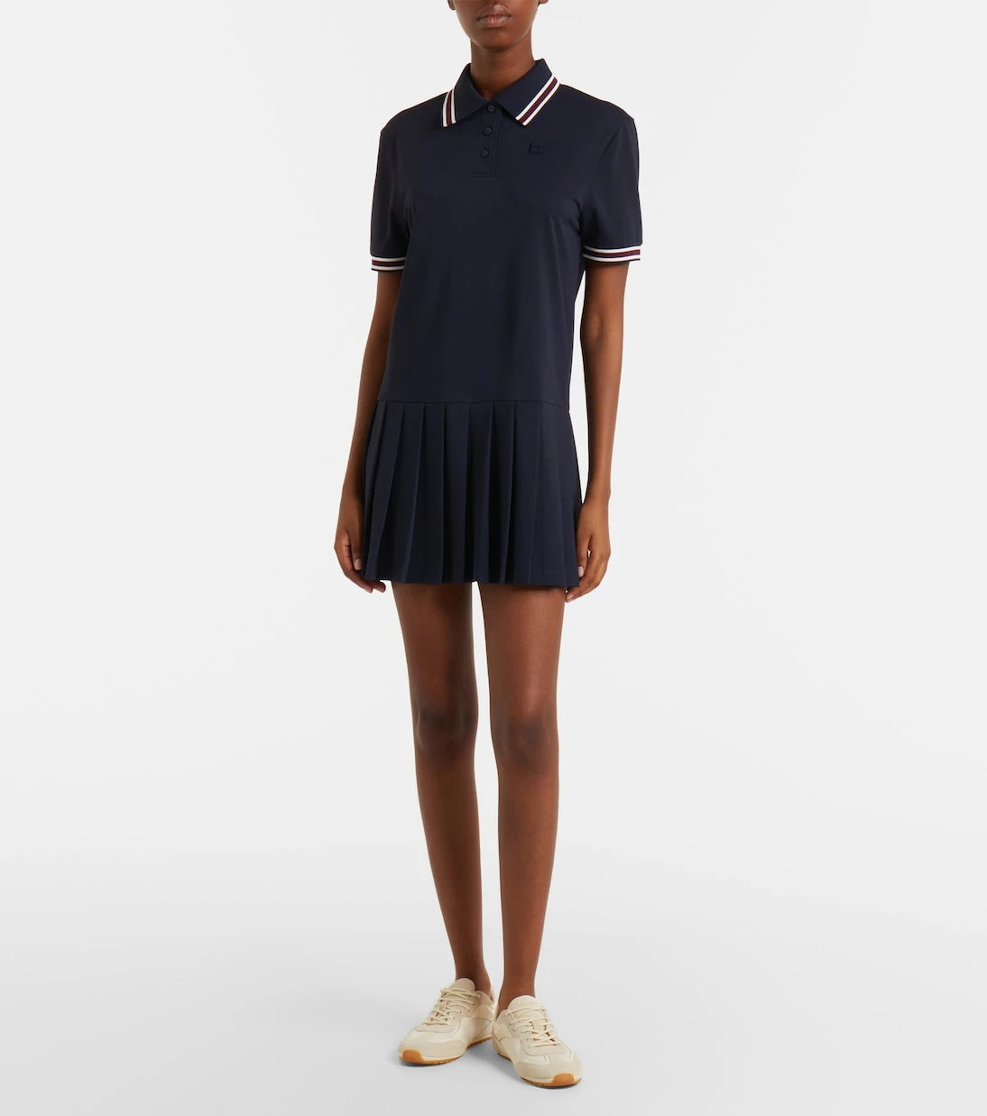 Tory Burch - Striped pleated polo dress
