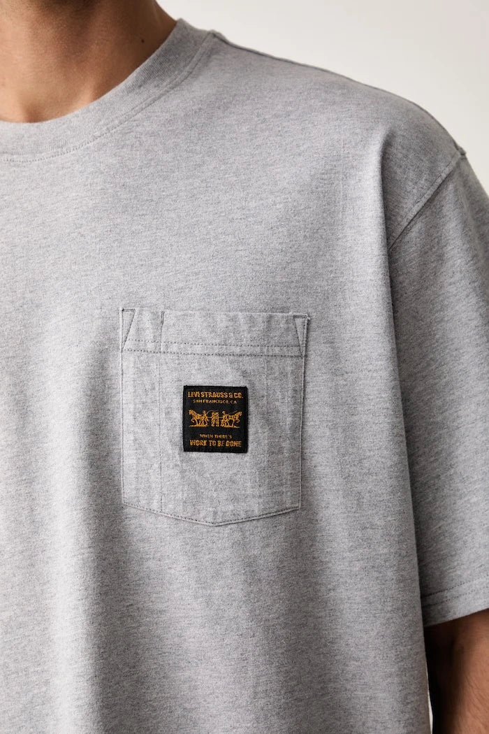 Levi's pamuklu erkek SS WORKWEAR PKT tişört