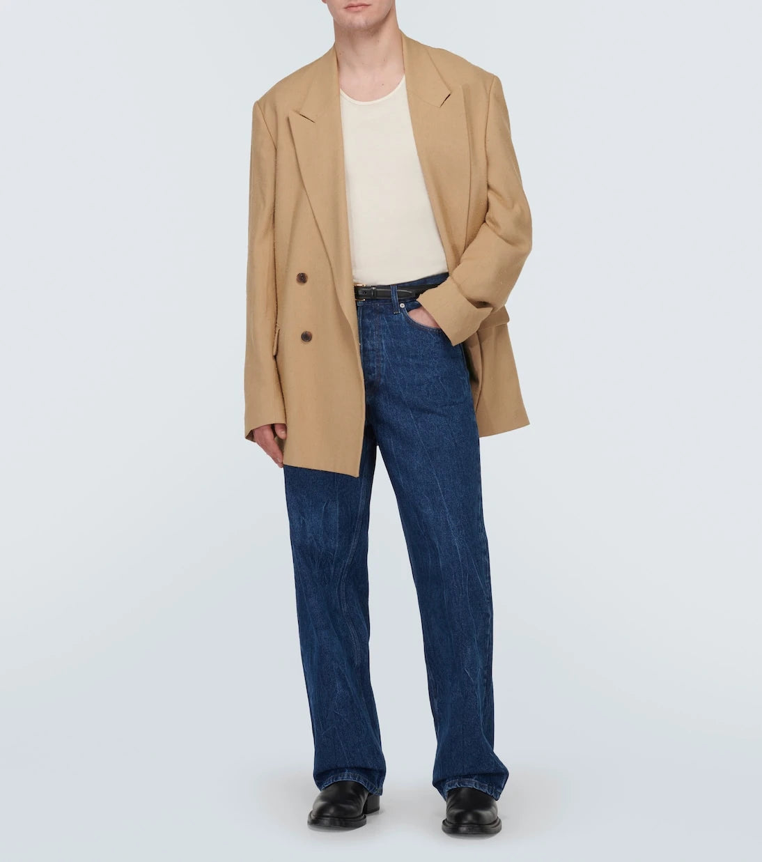 Dries Van Noten - Marble-wash wide-leg jeans