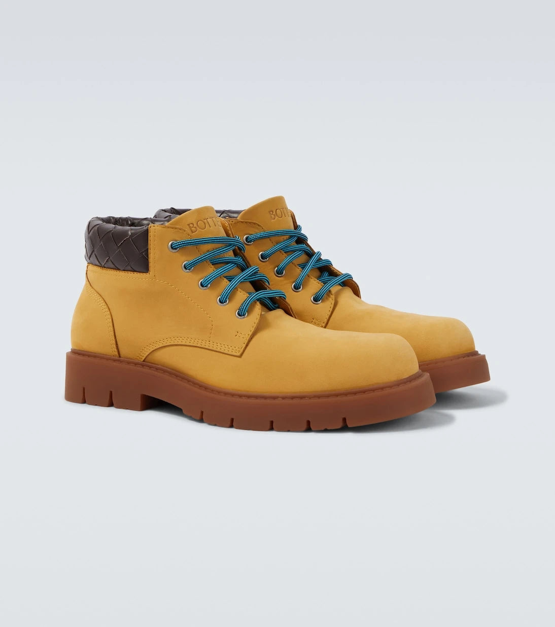 Bottega Veneta - حذاء هادوك جلد برباط للكاحل