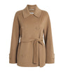 Beige Wool Short Trench Coat
