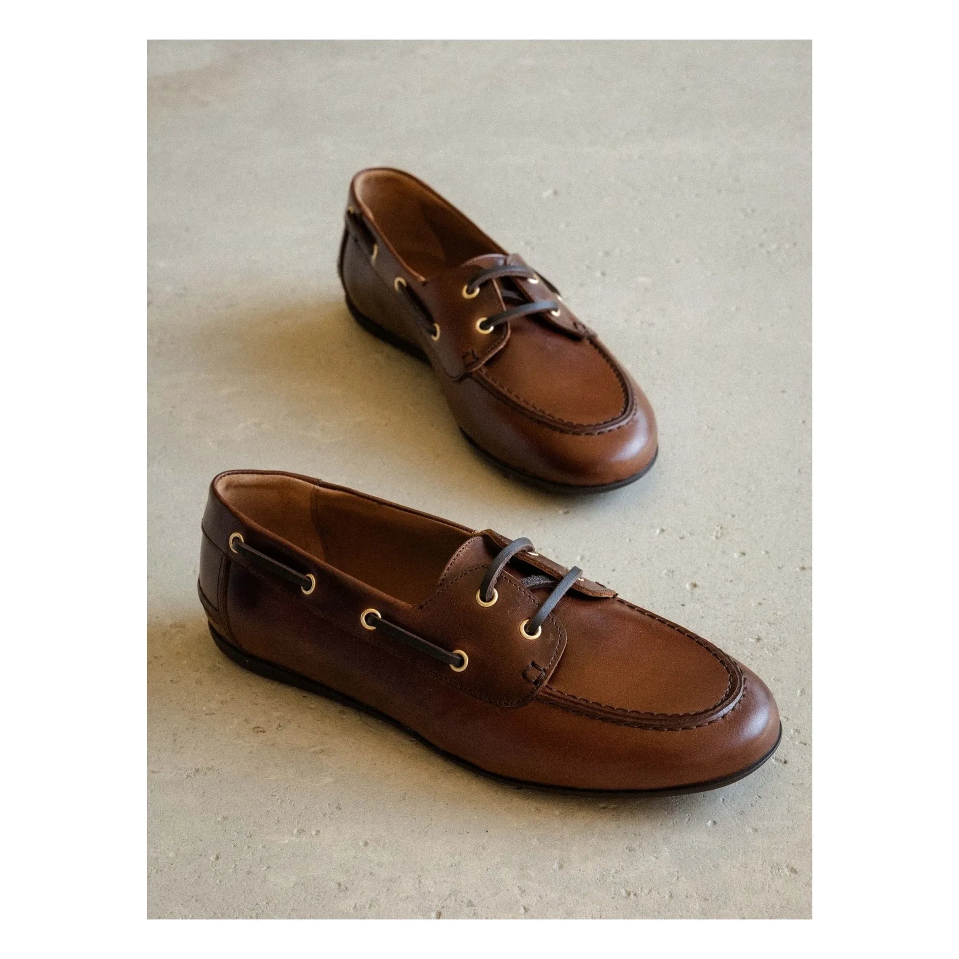 Bobbies - Betsy Leather Boat Shoes | Coffee