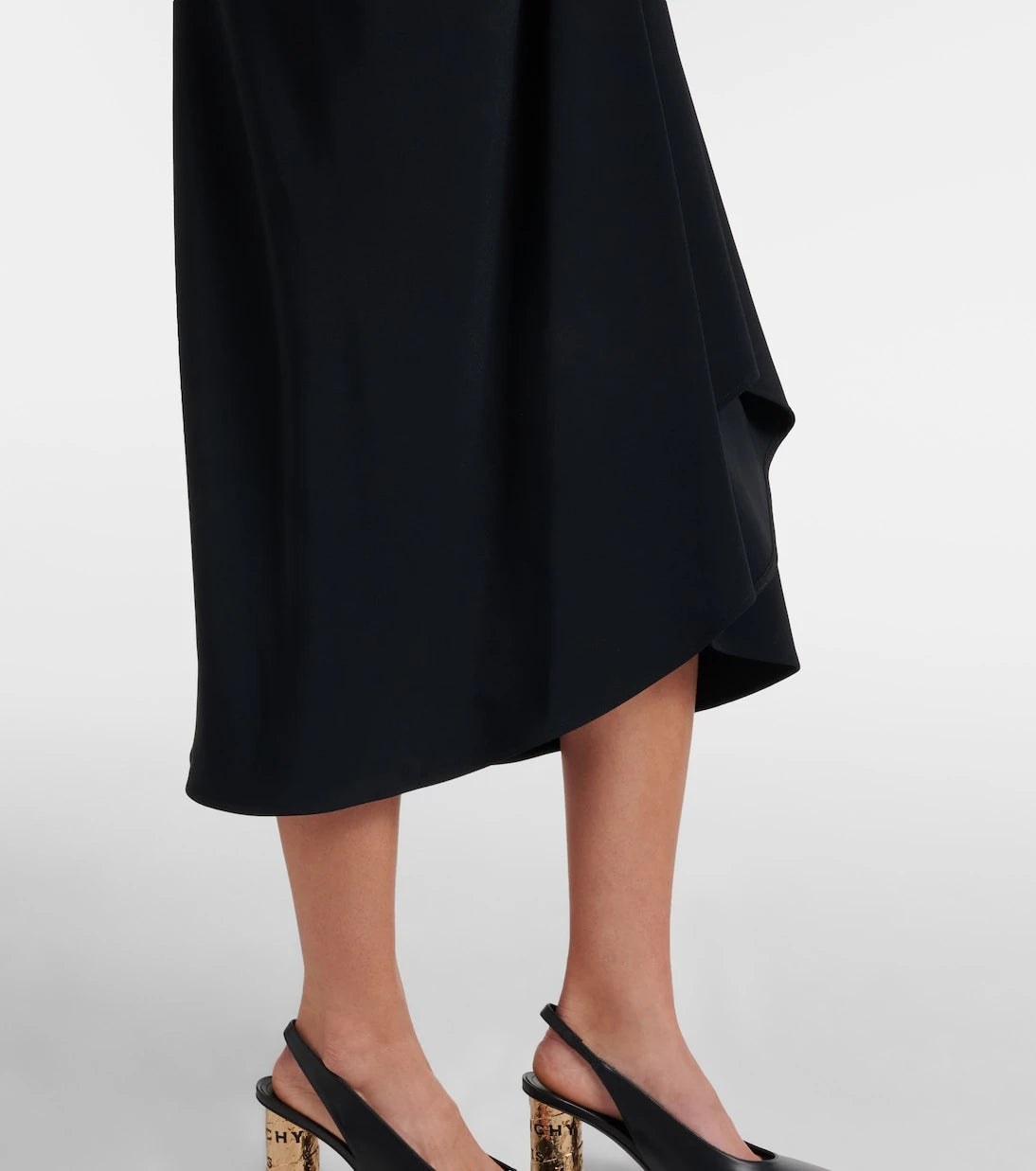 Givenchy - Draped crêpe cady midi skirt