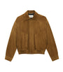 Saint Laurent Brown Suede Bomber Jacket