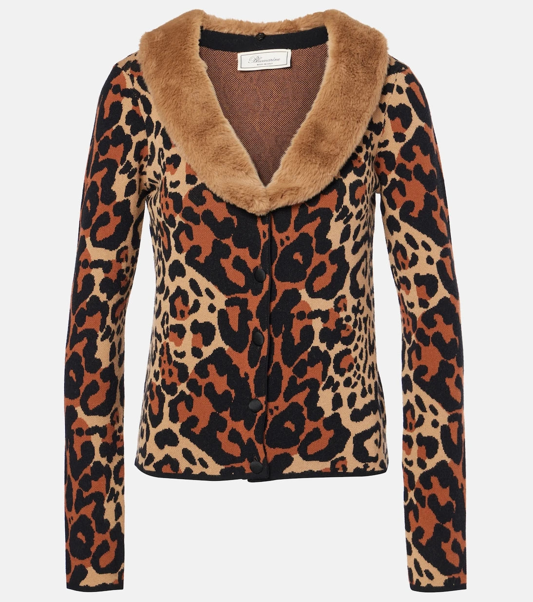Blumarine - Leopard-print jacquard cardigan