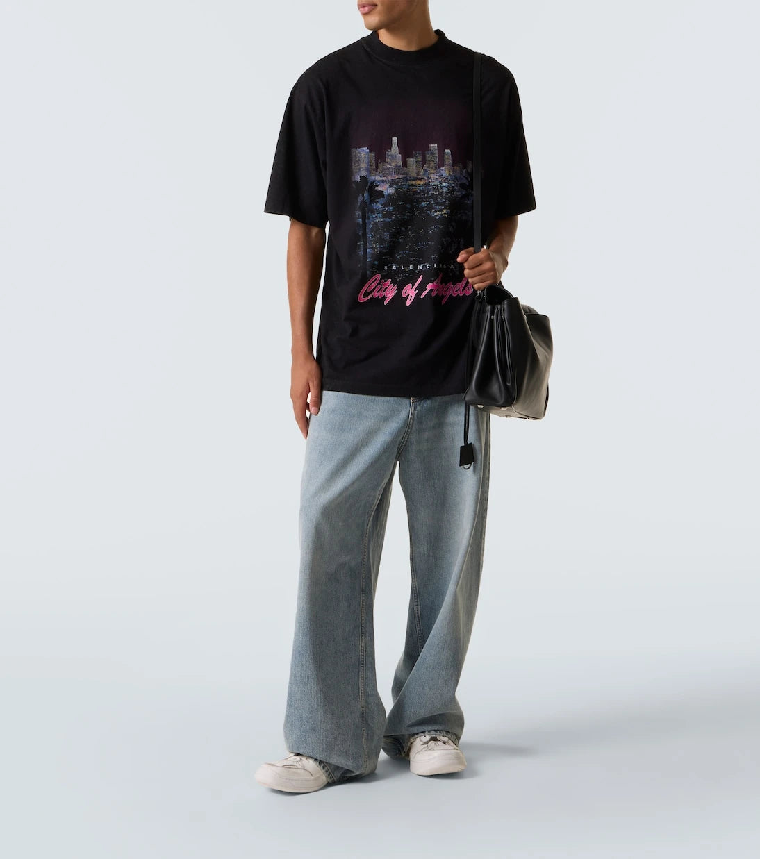 Balenciaga - Hamptons distressed leather sneakers