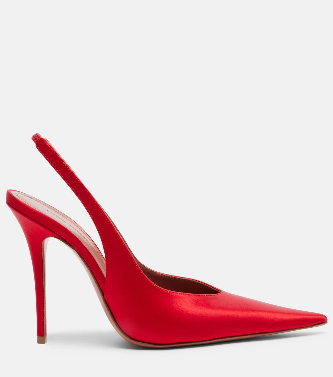 Amina Muaddi - Anok satin slingback pumps