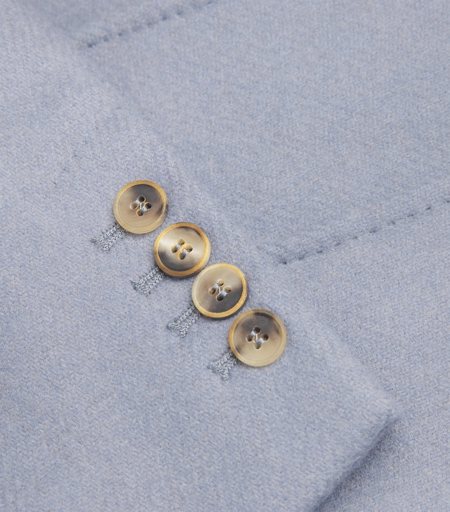 Max Mara Blue Alpaca-Cashmere-Yak Blazer