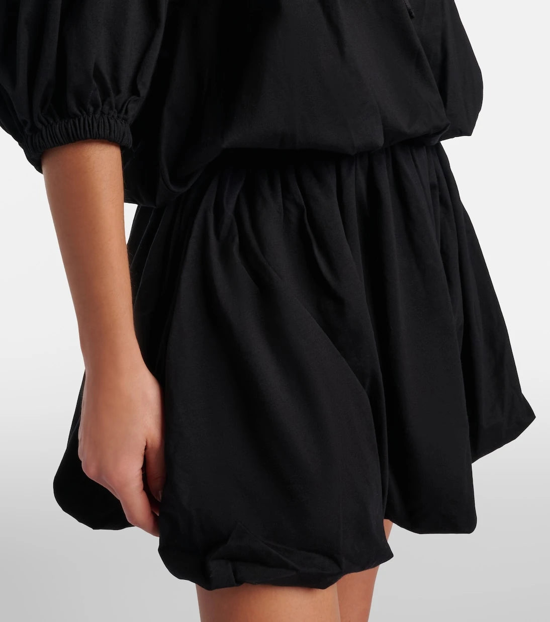 Patou - Tie-neck cotton faille minidress