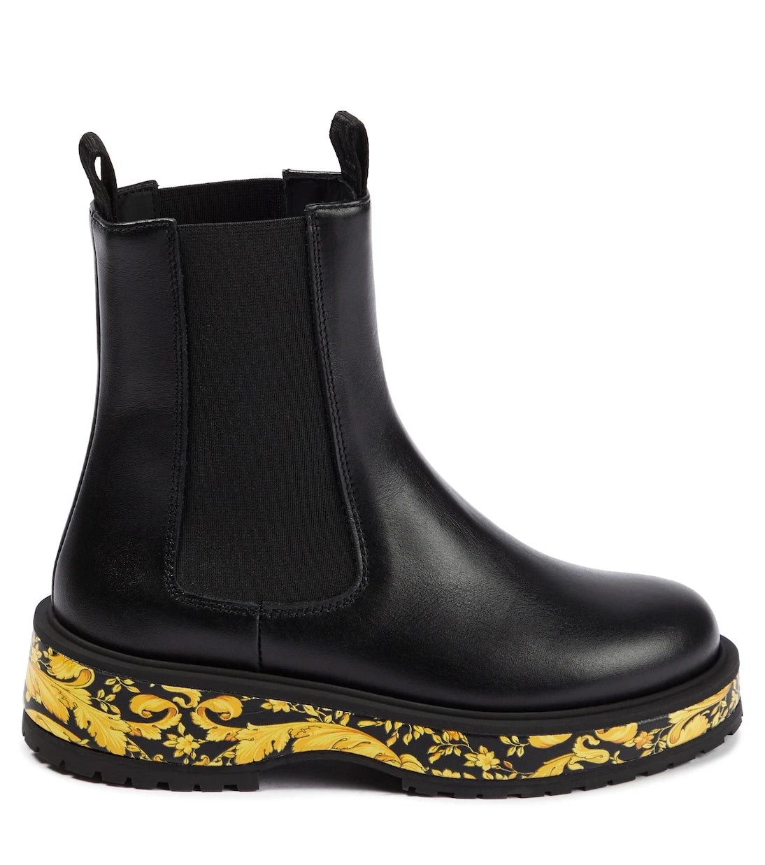 Versace Kids - حذاء ستيفاليتو جلدي برقبة للكاحل
