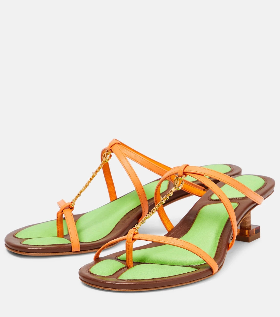 Jacquemus - Les Sandales Basses Pralu leather sandals
