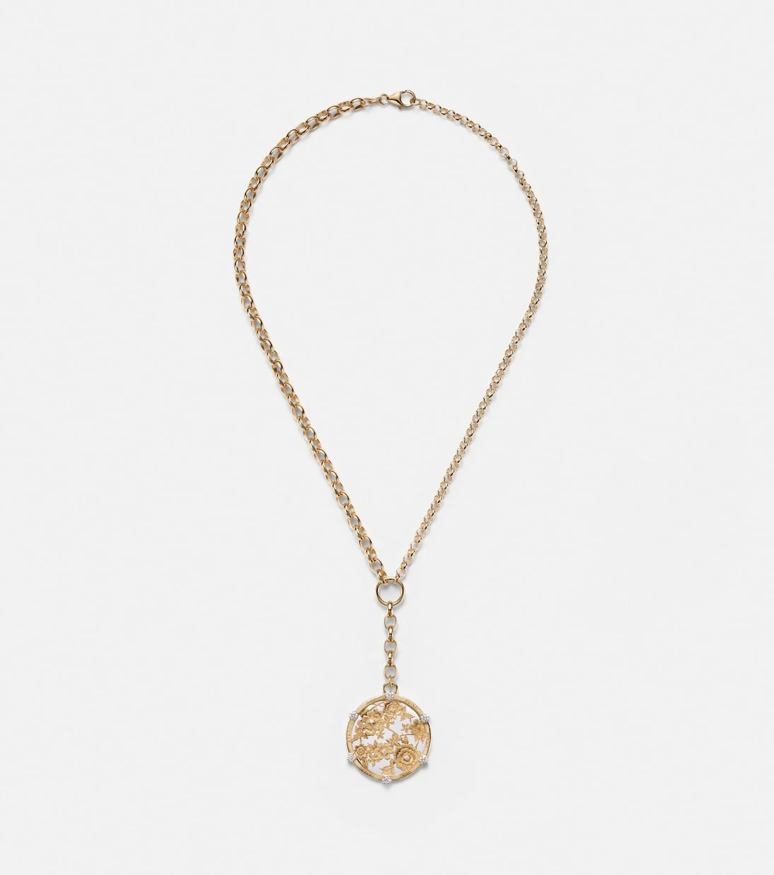FoundRae - 18kt gold pendant necklace with diamonds