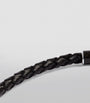 Leather Carbon Pop Braided Bracelet