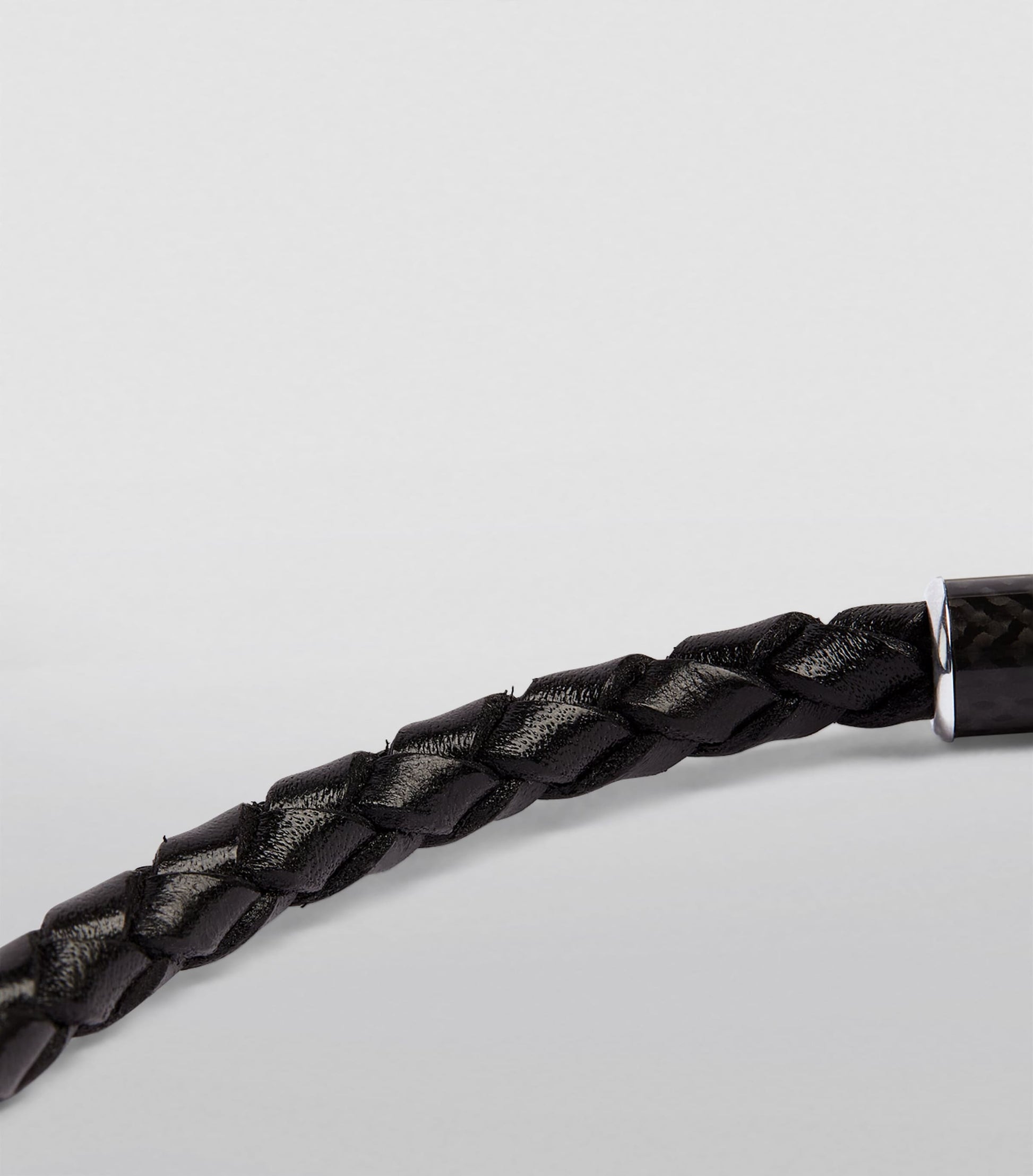 Leather Carbon Pop Braided Bracelet