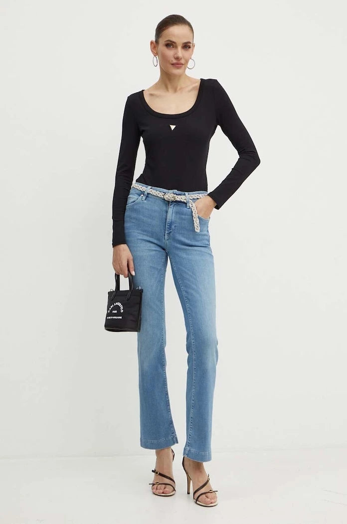 Guess pamuk ve elastanlı kadın body COLETTE