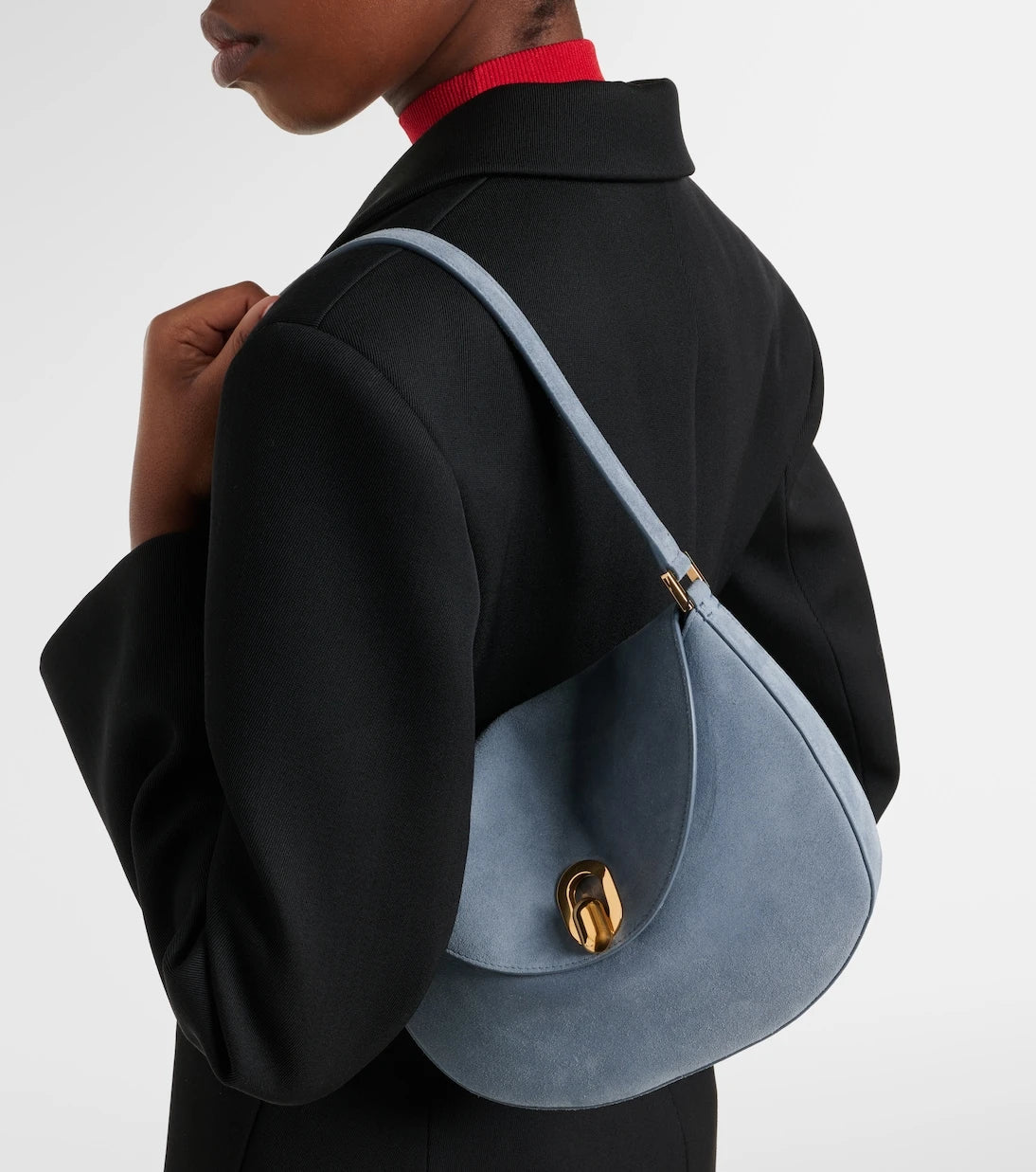 Savette - Tondo Small suede shoulder bag