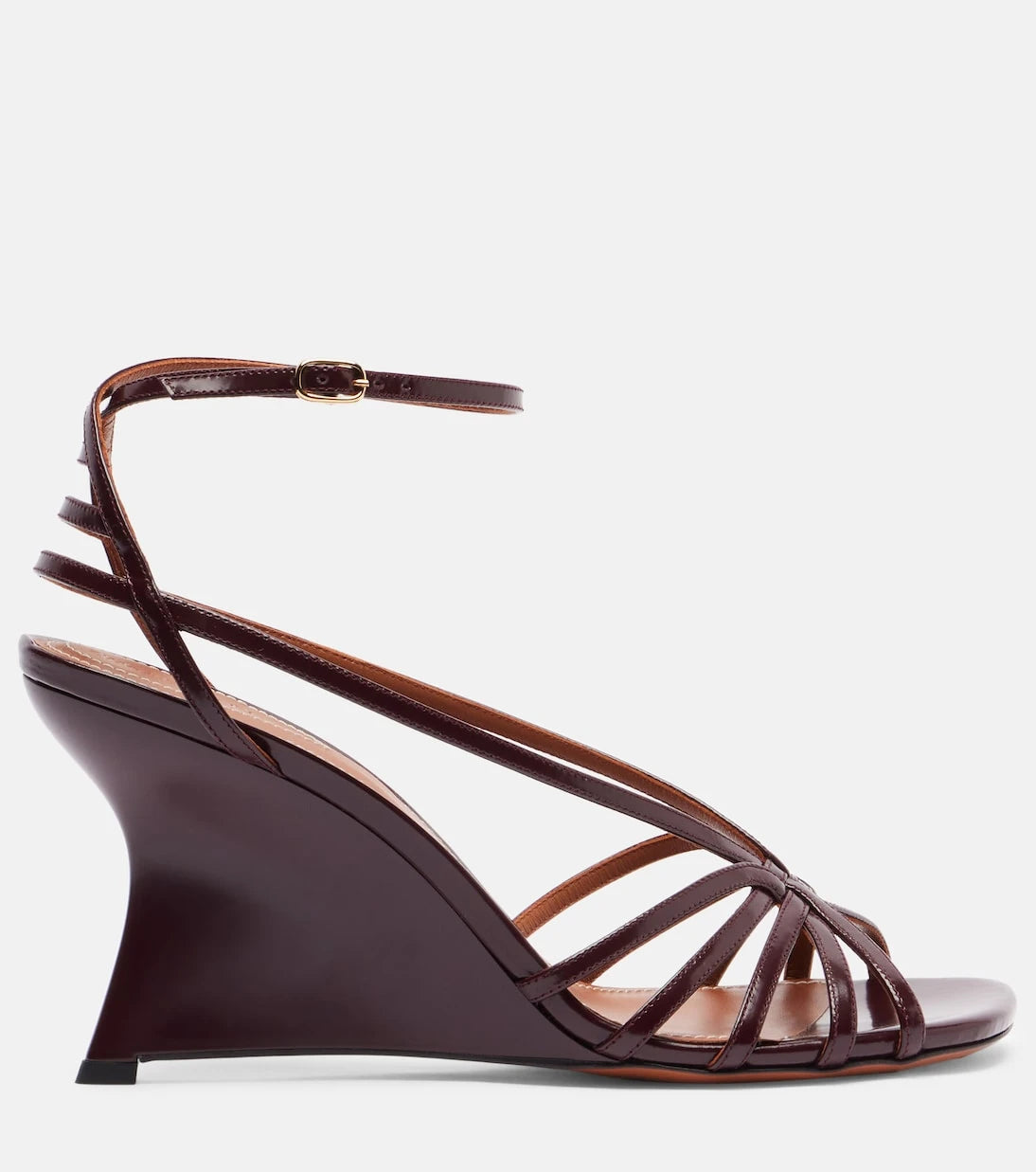 Zimmermann - Aura 85 patent leather wedge sandals