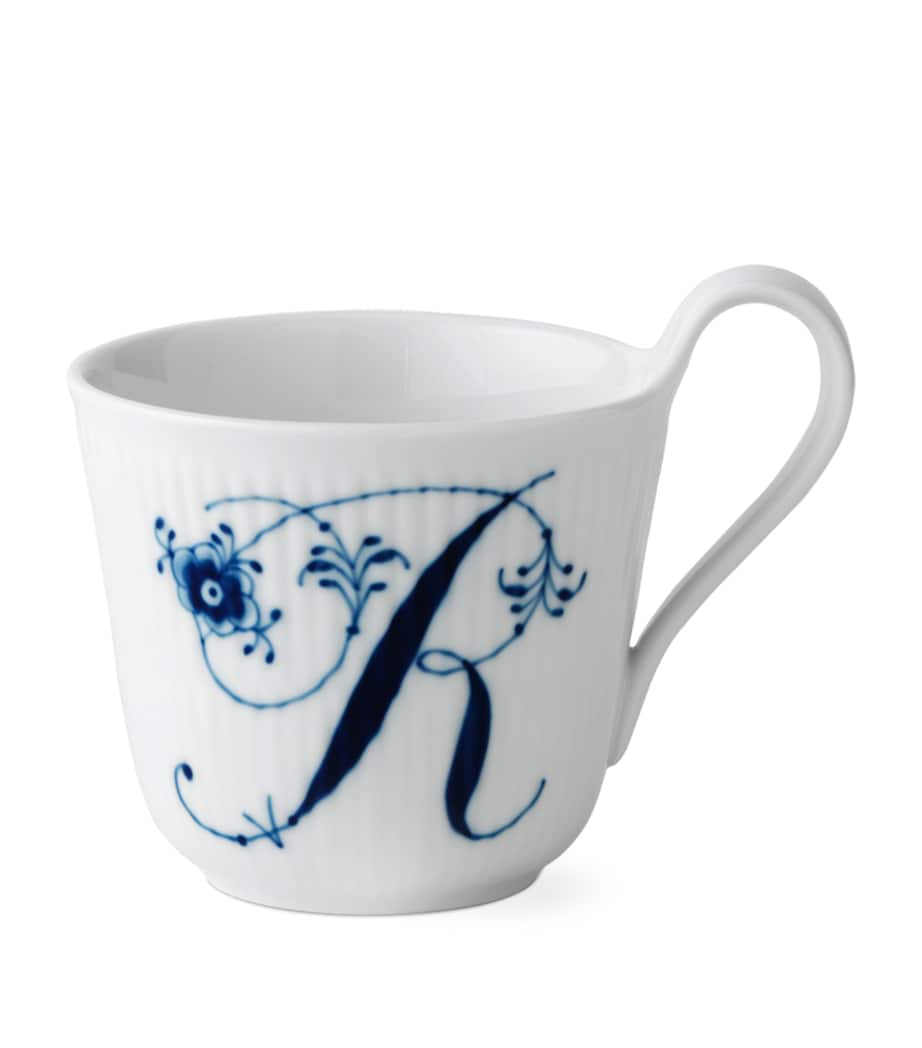 Royal Copenhagen Porcelain Fluted Alphabet Mug