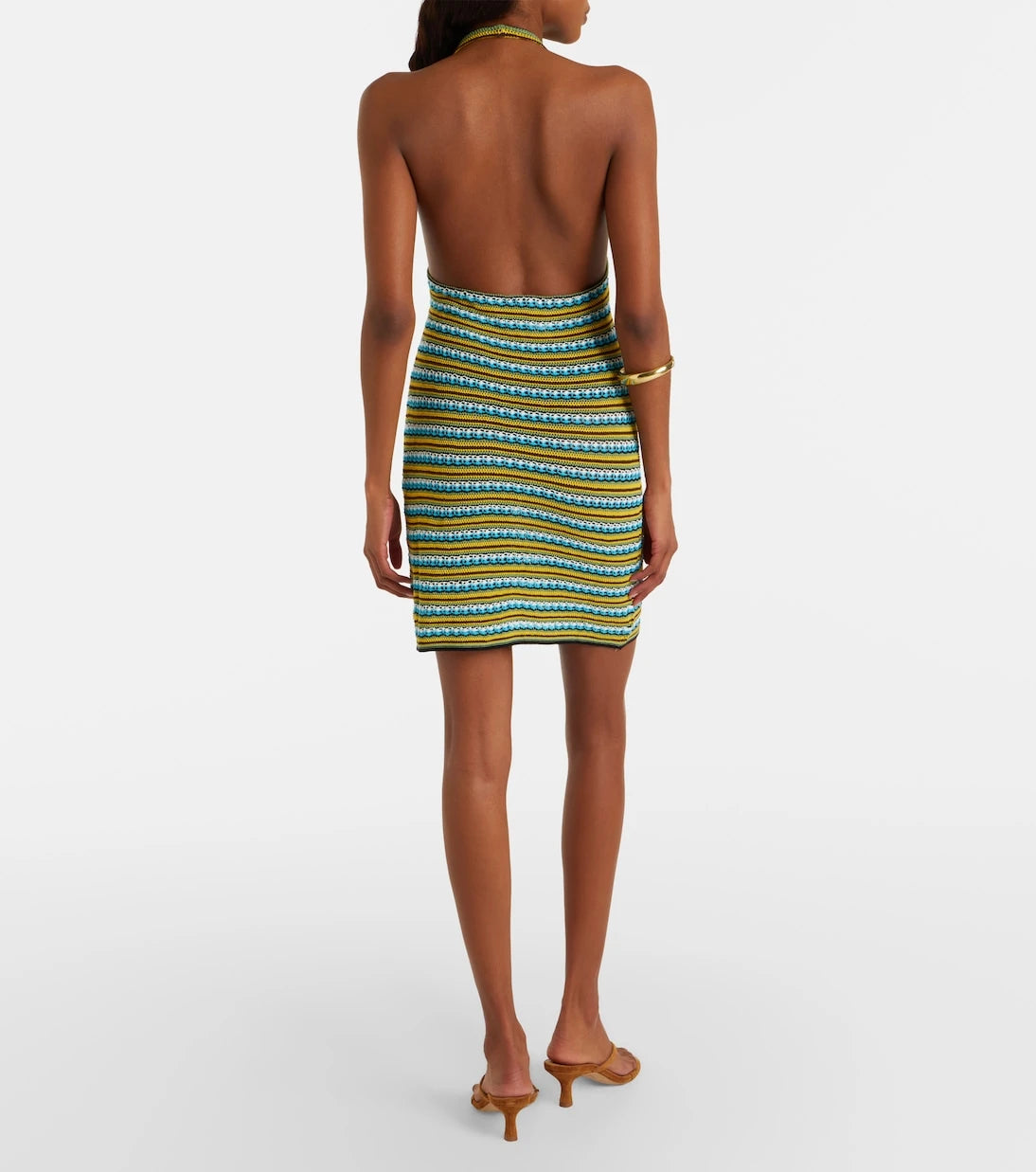 Staud - Greta striped cotton minidress