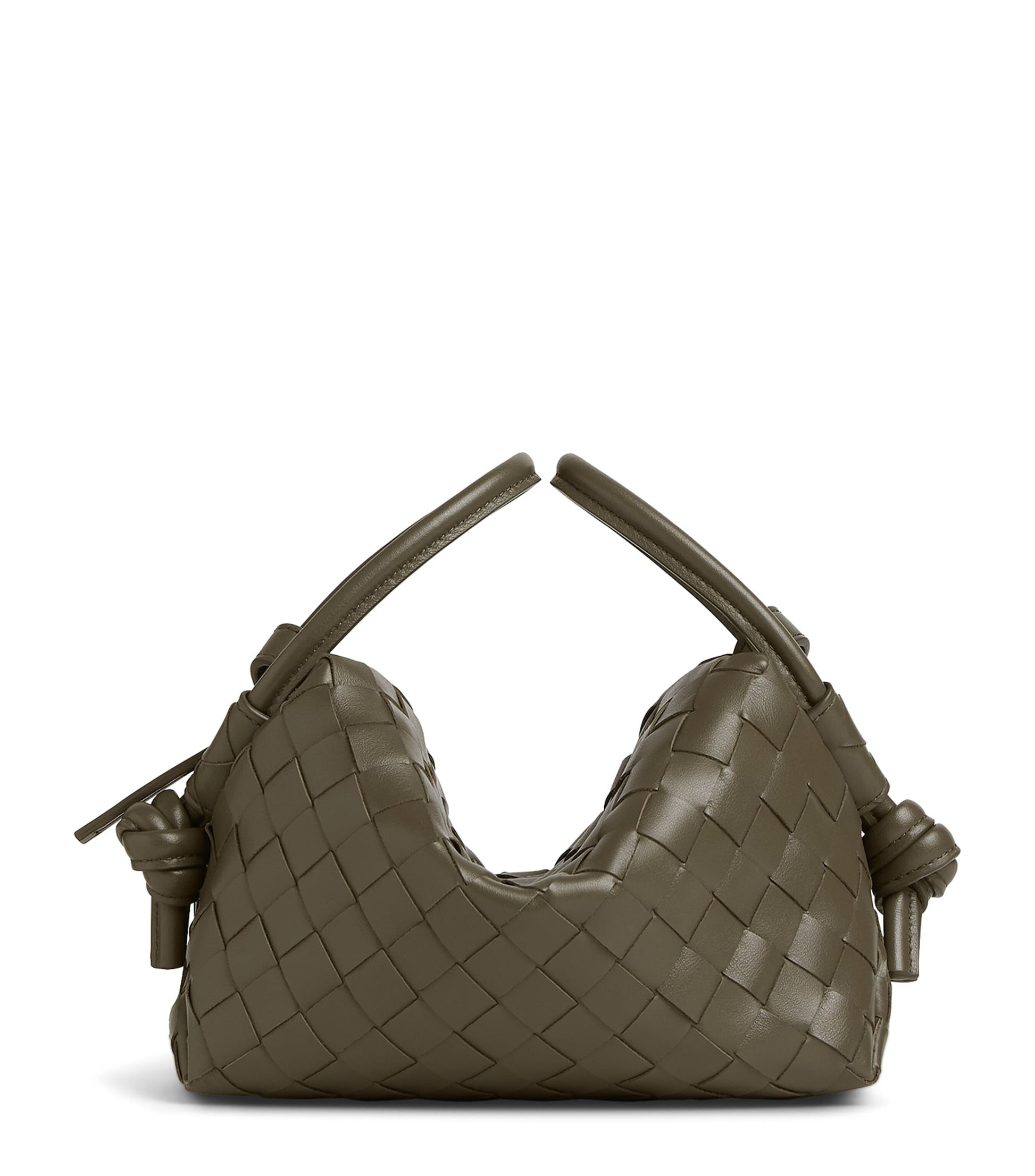 Bottega Veneta Green Small Leather Loop Top-Handle Bag