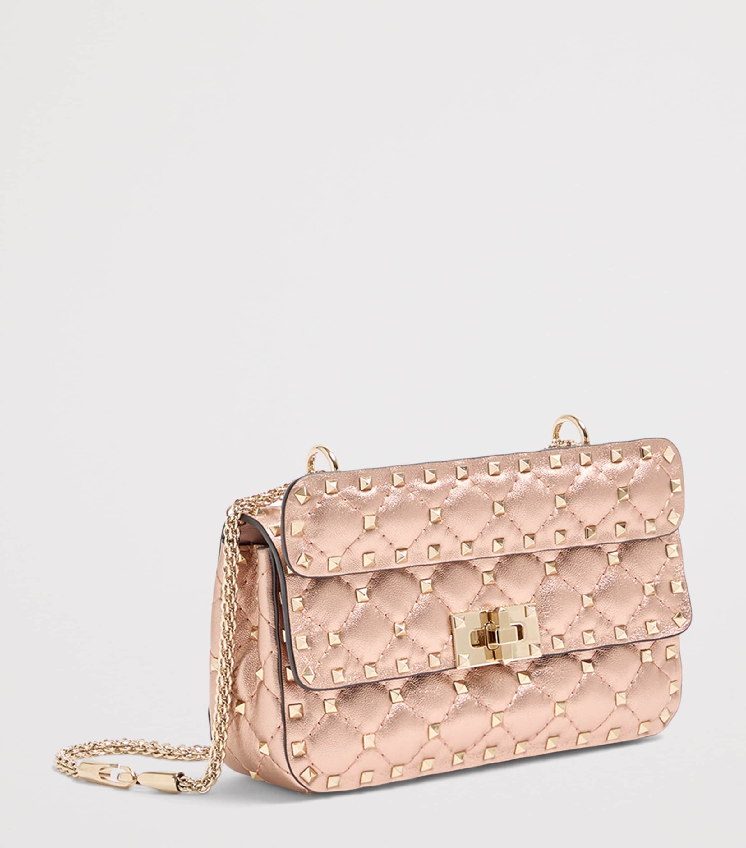 Valentino Garavani Small Leather Rockstud Spike Top-Handle Bag