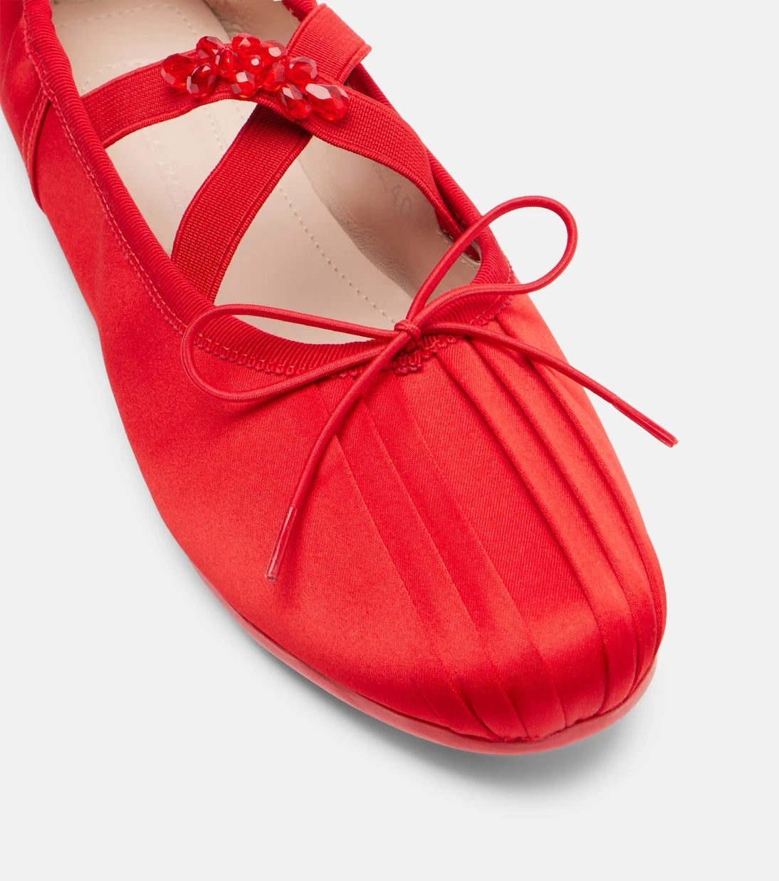 Simone Rocha - Grip işlemeli saten babetler