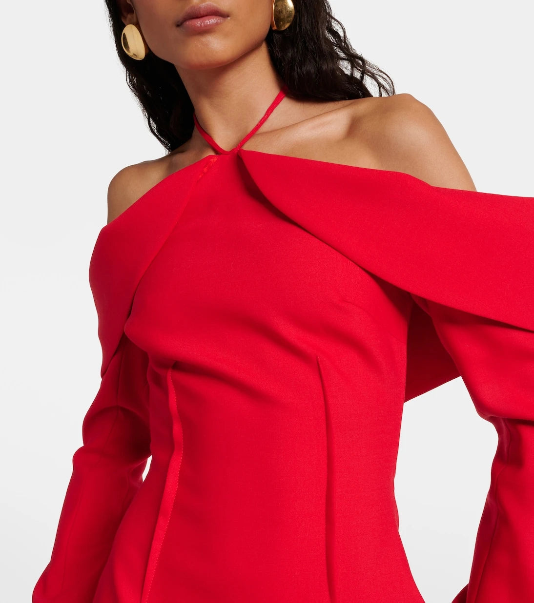 David Koma - Wool-blend minidress