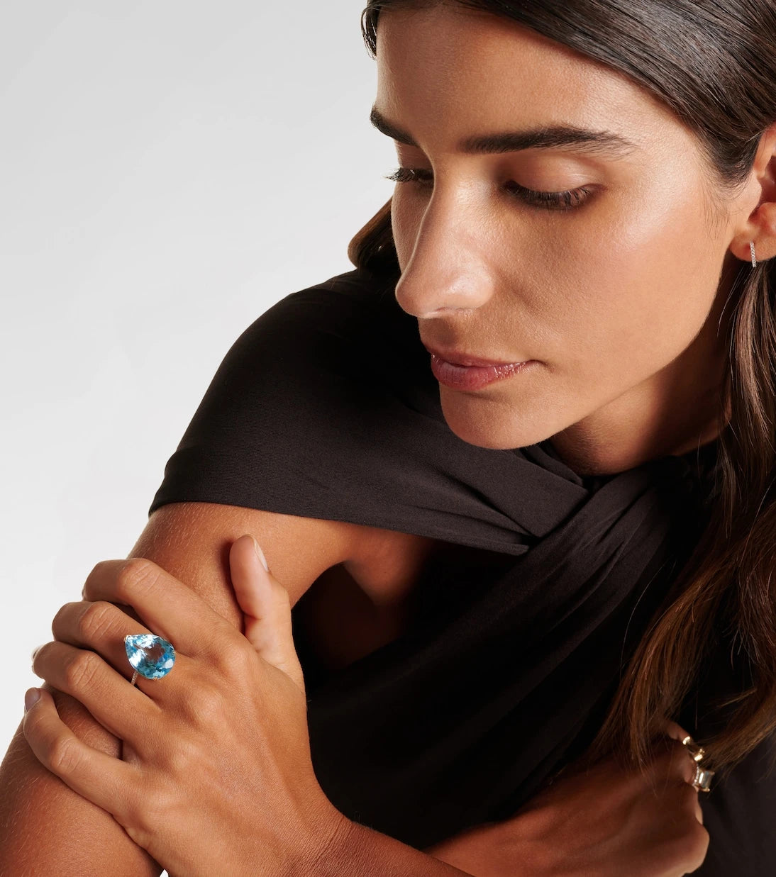 Mateo - 14kt gold ring with topaz and diamonds